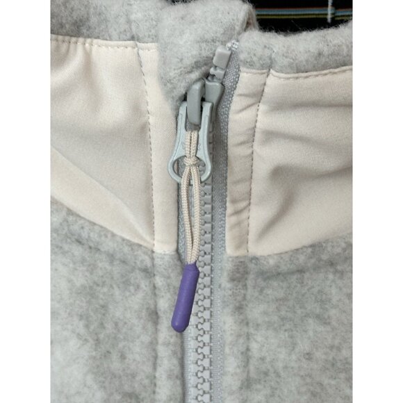 Smartwool Women’s Size L Cream Hudson Trail Fleece Wool Blend Zip Jacket - Picture 3 of 7